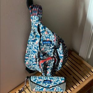 KAVU Rope Bag & Matching Envelope Wallet